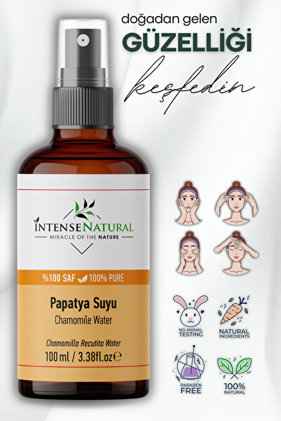 Intense Natural Papatya Suyu 100 ml %100 Saf ve Doğal Renk Açıcı Saç Derisi Toniği Spreyi Saç Parlaklığı Nem Desteği