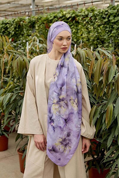 A/F fezah prive Seasons Of Garden Desen Şal Lila