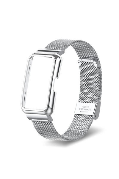 Choice silver Metal Strap+Case for Huawei Band 9/10 Bracelet Case Protector W...