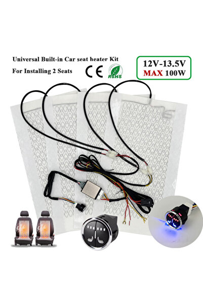 Choice Universal model D Universal Built-in Car Seat Heater Kit Fit 2 Seats 1...