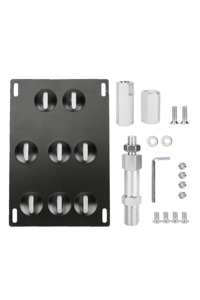 Choice black Car Universal Front Bumper Tow Hook License Plate Mount Bracket ...