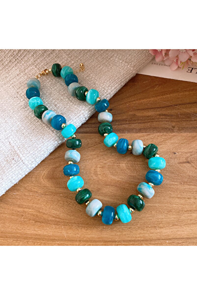 Choice10 style10 Multi-color Smudging Round Beads Acrylic Choers Necklaces Re...