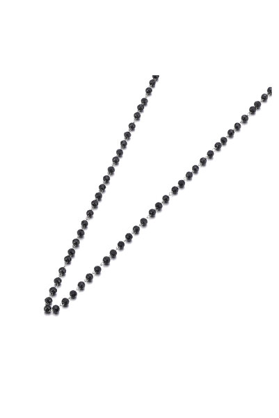 Choice N25026P Lokaer Elegant Black Bead Choker Necklace Handmade 316L Stainl...