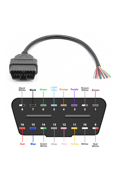 Choice 30cm Male 30CM 16pin DIY OBD2 Auto Extension Cable Full Female Male Fe...