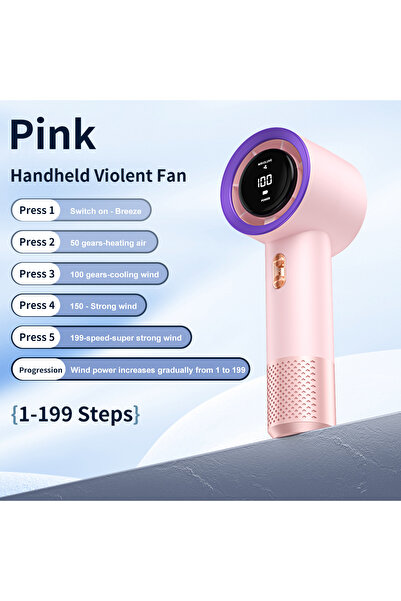 Choice1 T13 Pink Fan Handheld High Speed Mini Fan, Portable Personal Air Cool...