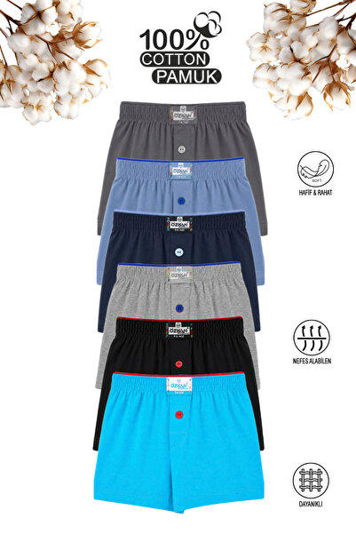 ÖZKAN underwear Özkan 31223 6-Pack Boys' 100% Cotton Mixed Color Single Jerse...