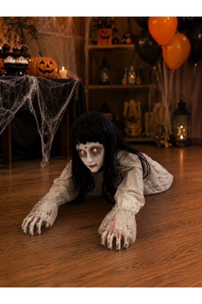 Parti Adresi Cadılar Bayramı Sürünen Ölü Gelin Hareketli Halloween Parti Dekoru