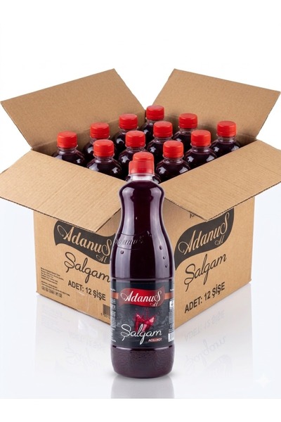 ADANUS Şalgam Suyu 1 LT Pet Acılı x 12 adet