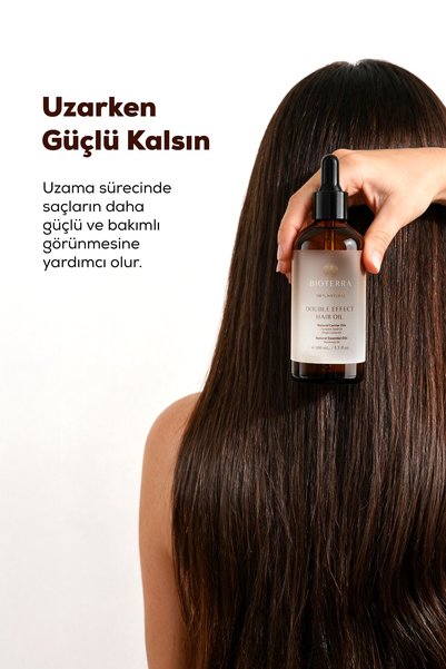 Bioterra Biberiye, Hint ve Kabak Çekirdeği Yağlı Çift Etkili Saç Bakım Yağı 100 ml – Dökülme Karşıtı Etki Double Effect Hair Oil