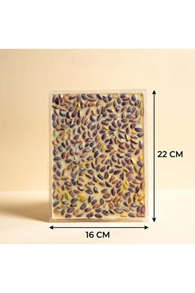 Melodi Çikolata Kır Kır Ye Antep Fıstıklı Beyaz Tablet Çikolata 300g
