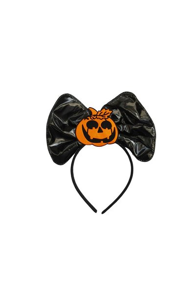 Parti Adresi Cadılar Bayramı Fiyonklu Balkabaklı Taç Halloween Parti Aksesuarı Siyah
