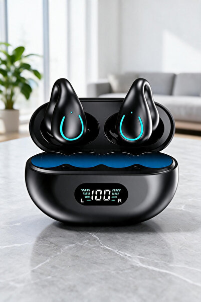 Jubilin Wireless Bluetooth Clip-On Earphones Sports Open-Ear Earbuds with LED...