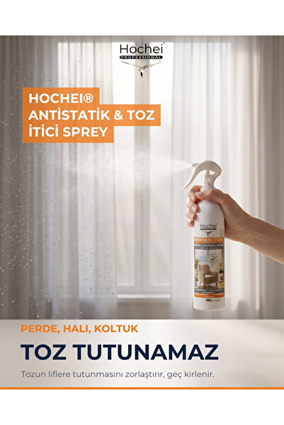 Hochei Antistatik & Toz İtici Sprey - Ev Tekstili Özel Serisi - 400 ml