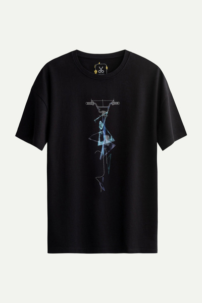 KAFT Black Men's Oversize / Relax T-Shirt - 100% Cotton |   (Nib)