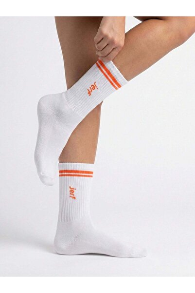 Jerf Șosete din bumbac Soket Neon Striped White_Neon Coral