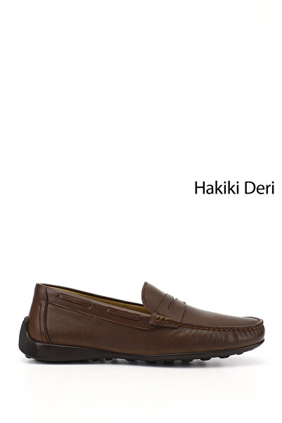 GÖNDERİ(R) Men's Brown Rok Genuine Leather Loafer Shoes