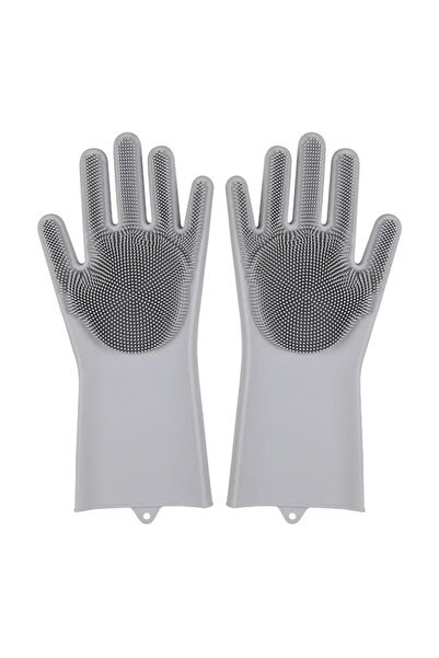 Choice Gray Silicone Dishwashing Gloves with Eco Friendly Multi Purpose for K...