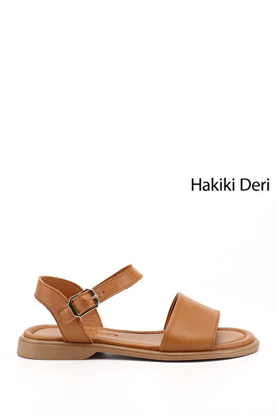 GÖNDERİ(R) Kadın Taba Antik Bilek Bağlı Hakiki Deri Sandalet