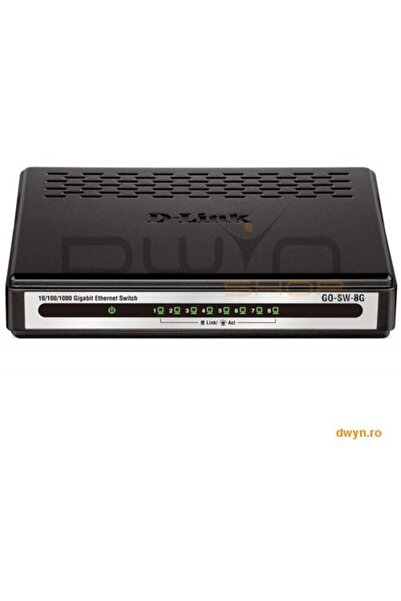 D-Link Switch Desktop 8 porturi 10/100/1000, plastic, D-LinkGO