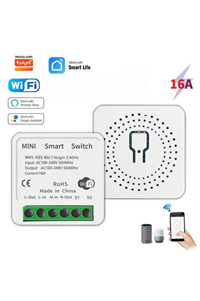 Choice1 1pcs 16A mini Wifi Smart Switch Smart Home Light Switches Module 2 Wa...