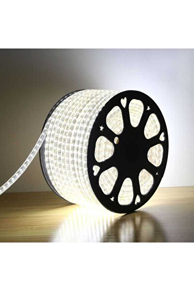 Asşerit Led Hortum Şerit Led 100 Metre Beyaz Işık Fişli 220 Volt Tak Çalıştır...