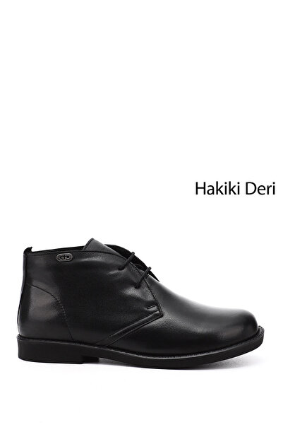 GÖNDERİ(R) Women/Girls Black Rubber Sole Genuine Leather Boots