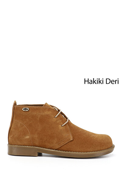 GÖNDERİ(R) Women/Girls Tan Suede Rubber Sole Genuine Leather Boots