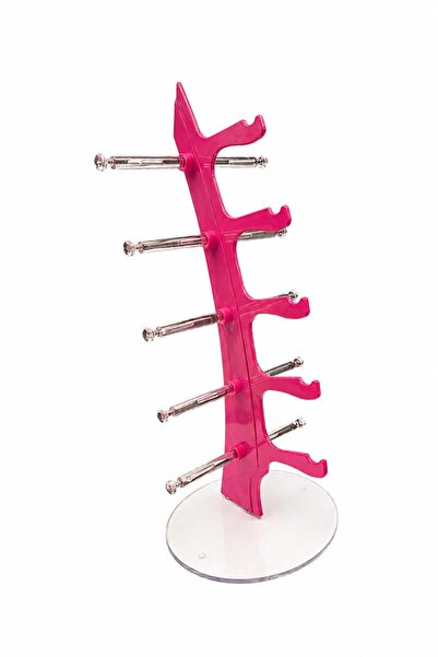 STAND MARKET Glasses Stand Sailing Model, 5 Glasses Capacity Stand Dark Pink