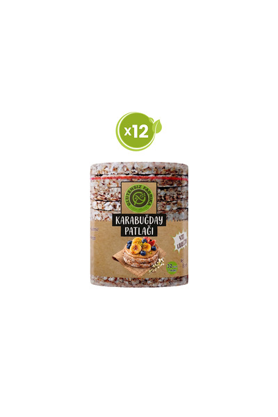 GLUTENSİZ FABRİKA Karabuğday Patlağı Sade 88 G X 12 Paket (GLÜTENSİZ & VEGAN)