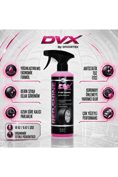 Divortex DVX by Lastik Parlatıcı ve Siyahlatıcı 473 ml