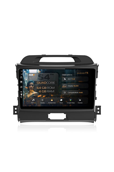 HUB64 Navigație Android Kia Sportage (2010-2016), 9 inch, 4GB RAM, CarPlay și...