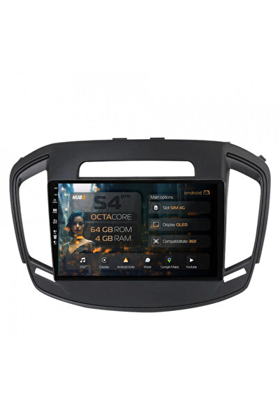 HUB64 Navigație Android Opel Insignia (2014-2016), 9 inch, 4GB RAM, CarPlay ș...