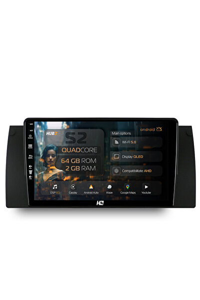 HUB64 Navigație Android BMW E39/E53/E38, 9 inch, 2GB RAM, CarPlay și Android ...