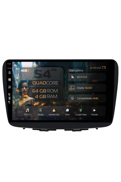 HUB64 Navigație Android Suzuki Baleno, 9 inch, 4GB RAM, CarPlay și Android Au...