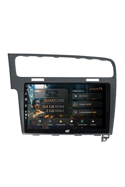 HUB64 Navigație Android Volkswagen Golf 7, 10.1 inch, 2GB RAM, CarPlay și And...