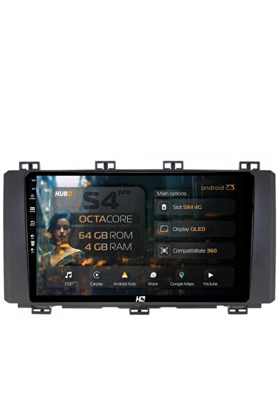 HUB64 Navigație Android Seat Ateca (2016-Prezent), 9 inch, 4GB RAM, CarPlay ș...