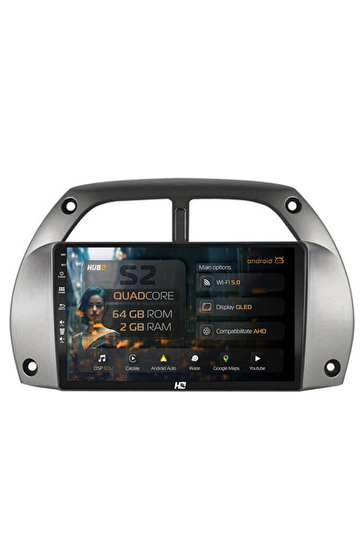 HUB64 Navigație Android Toyota RAV4 (2001-2006), 9 inch, 2GB RAM, CarPlay și ...