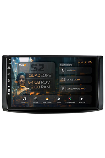 HUB64 Navigație Android Chevrolet Aveo (2006-2012), 9 inch, 2GB RAM, CarPlay ...