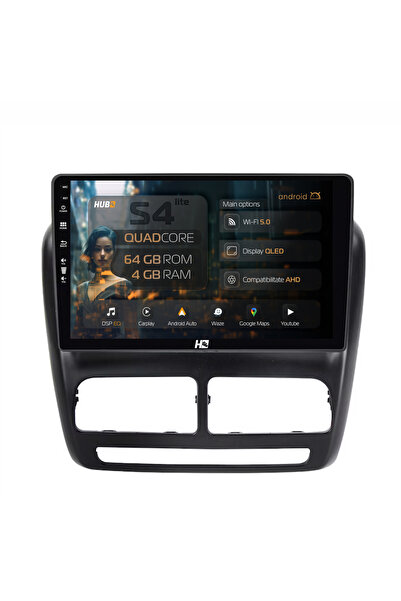 HUB64 Navigație Android Fiat Doblo (2010-2015), 10.1 inch, 4GB RAM, CarPlay ș...
