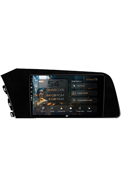 HUB64 Navigatie Android Hyundai Elantra (2020-Prezent), 9 inch, 4GB RAM, CarP...