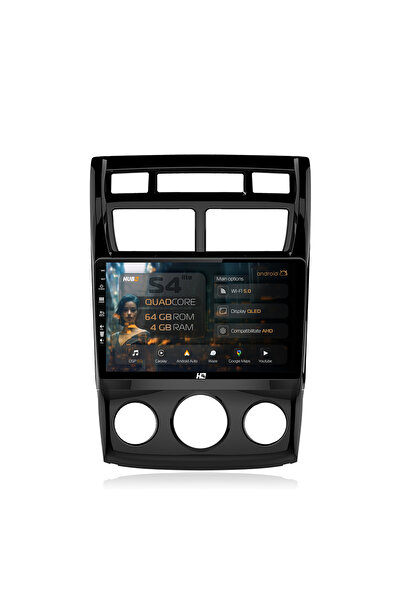 HUB64 Navigație Android Kia Sportage (2005-2010) M/AC, 9 inch, 4GB RAM, CarPl...