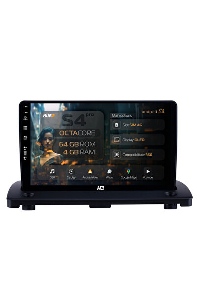 HUB64 Navigație Android Volvo XC90 (2002-2014), 9 inch, 4GB RAM, CarPlay și A...