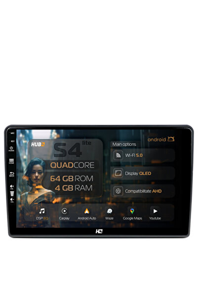 HUB64 Navigație Android Toyota Auris (2006-2012), 9 inch, 4GB RAM, CarPlay și...
