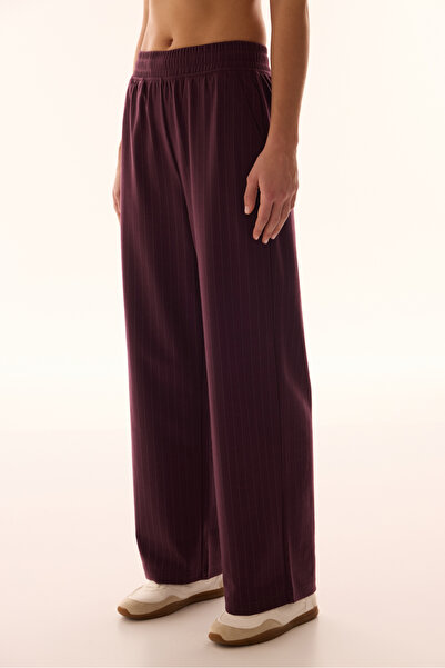 Penti Bordo Çizgili Chic Pantolon