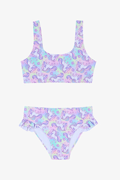 Penti Kız Çocuk Sweet Unicorn Halter Yaka Bikini Takımı