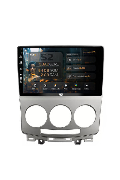 HUB64 Navigație Android Mazda 5 (2005-2010), 9 inch, 2GB RAM, CarPlay și Andr...