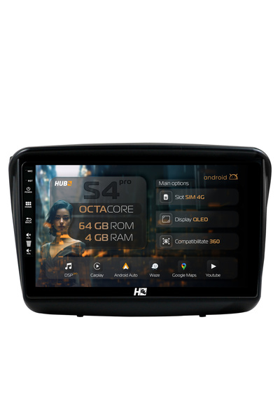 HUB64 Navigatie Android Mitsubishi L200 / Pajero Sport, 9 inch, 4GB RAM, CarP...
