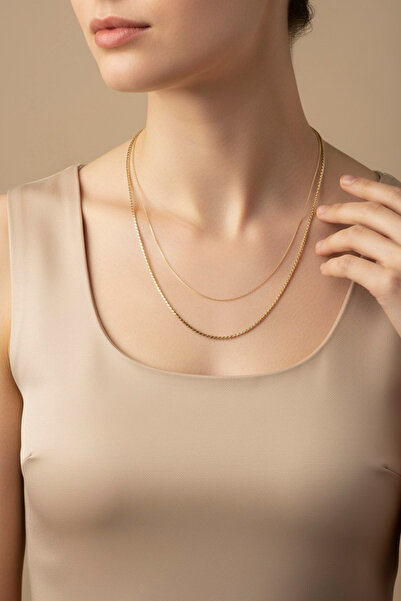 XUPING JEWELRY Style Pearl/Xuping Jewelry Two Row Chain Model Necklace