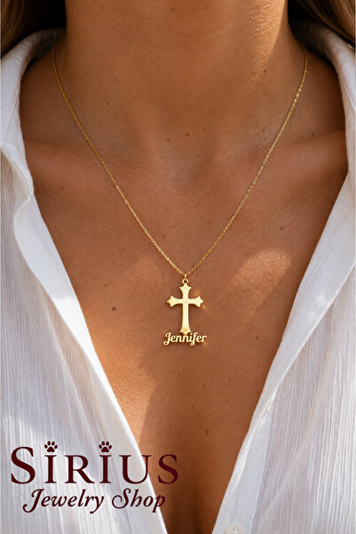 sirius jewelry 925 Gümüş | Haç Kolyeye İsmini Yazdır