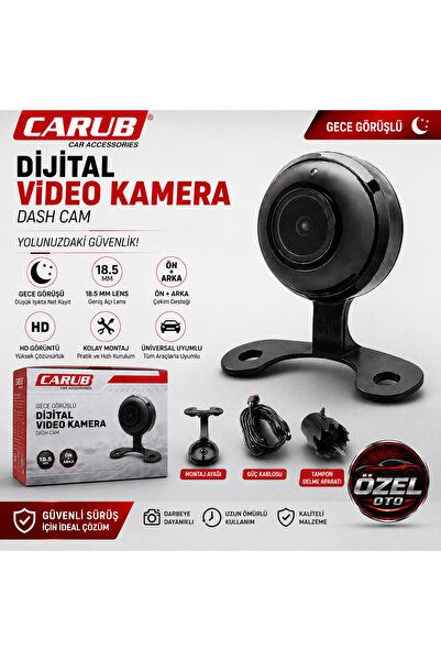 Adıfeks Gece Görüşlü Dijital Video Kamera 18.5 MM Ön Arka Çekim HD 120° Geniş...